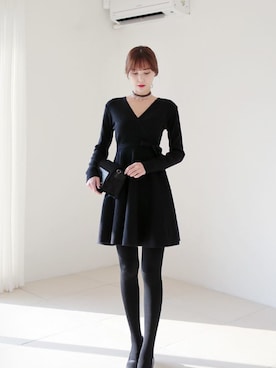 「withipun（ウィズイプン）のアイテム（ワンピース/ドレス）」を使った、WithipunJpさん（レディース・165cm）の冬コーディネート