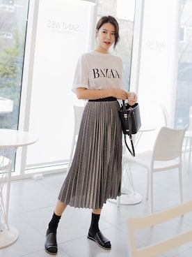 「withipun（ウィズイプン）のアイテム」を使った、WithipunJpさん（レディース・165cm）の夏コーディネート