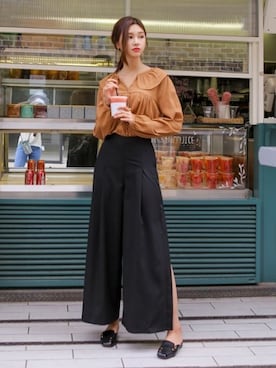 「withipun（ウィズイプン）のアイテム」を使った、WithipunJpさん（レディース・165cm）の秋コーディネート