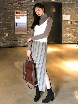 「アイテム（その他トップス）」を使った、WithipunJpさん（レディース・165cm）の冬コーディネート