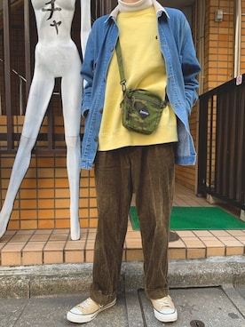 「bravo(ブラボー)のアイテム」を使った、н¡готоさん(メンズ・170cm)の春コーディネート