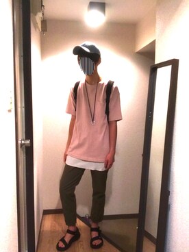 「WEGO（ウィゴー）のWEGO/スラブワッフルラウンドロングタンクトップ（タンクトップ）」を使った、SHOさん（メンズ・175cm）の夏コーディネート