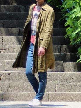 「BOYCOTT（ボイコット）のアイテム（トップス）」を使った、itsukiさん（メンズ・172cm）の夏コーディネート