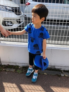 「present（プレゼント）のアイテム（キャップ）」を使った、YUKI☆さん（キッズ・110cm）の春コーディネート