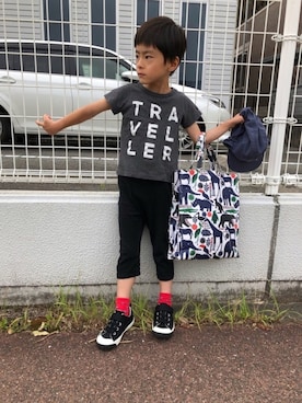 「ROOTOTE（ルートート）のアイテム」を使った、YUKI☆さん（キッズ・104cm）の夏コーディネート
