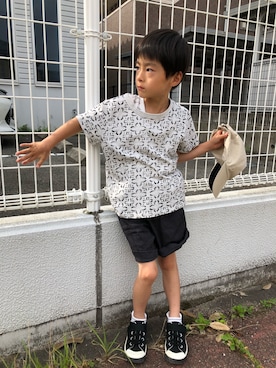 「FRUIT OF THE LOOM（フルーツオブザルーム）のアイテム（パンツ）」を使った、YUKI☆さん（キッズ・104cm）の夏コーディネート