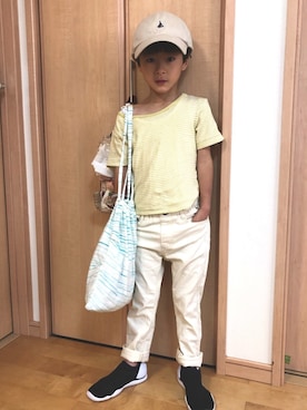 「ナイキ」｜「アイテム（スリッポン）」を使った、YUKI☆さん（キッズ・110cm）の夏コーディネート