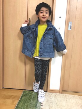 「アディダスオリジナルス」｜「アイテム（その他）」を使った、YUKI☆さん（キッズ・110cm）の冬コーディネート