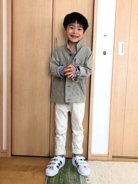 「アディダスオリジナルス」｜「アイテム（その他）」を使った、YUKI☆さん（キッズ・110cm）の春コーディネート