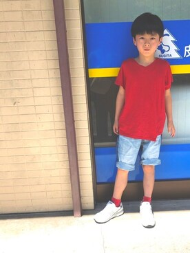 「FABRIQ REPORT（ファブリックレポート）のアイテム」を使った、YUKI☆さん（キッズ・120cm）の夏コーディネート