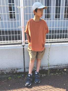 「COMME CA ISM（コムサイズム）のアイテム（帽子）」を使った、YUKI☆さん（キッズ・120cm）の夏コーディネート