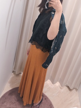 「肩掛け」｜「アイテム（デニムジャケット）」を使った、yu-maさん（レディース・161cm）の秋コーディネート