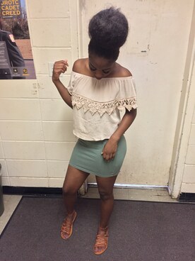 「RAINBOW（レインボー）のアイテム（トップス）」を使った、dannyさん（レディース・163cm）の春コーディネート