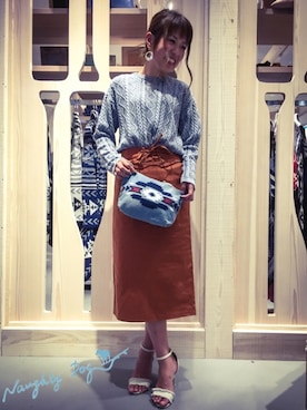 「Naughty dog（ノーティードッグ）のアイテム（ニット/セーター）」を使った、Naughty Dog KOYAさん（レディース・162cm）の秋コーディネート