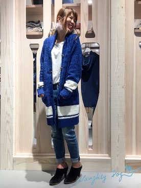 「Naughty dog（ノーティードッグ）のアイテム（ニット/セーター）」を使った、Naughty Dog KOYAさん（レディース・162cm）の秋コーディネート