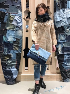 Naughty Dog KOYAさん（レディース・162cm）の冬コーディネート