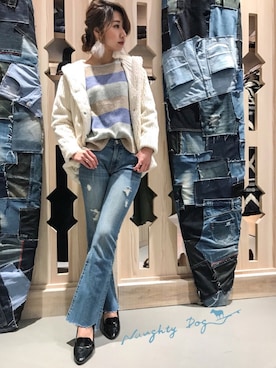 「ノーティードッグ」｜Naughty Dog KOYAさん（レディース・162cm）の冬コーディネート