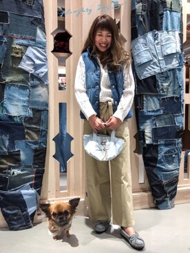 「海」｜「アイテム（モカシン/デッキシューズ）」を使った、Naughty Dog KOYAさん（レディース・162cm）の冬コーディネート