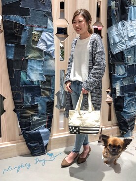 「ノーティードッグ」｜「アイテム（バッグ）」を使った、Naughty Dog KOYAさん（レディース・162cm）の冬コーディネート