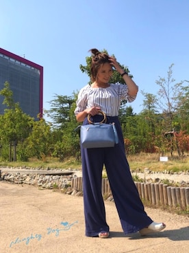 「ノーティードッグ」｜「アイテム（バッグ）」を使った、Naughty Dog KOYAさん（レディース・162cm）の夏コーディネート