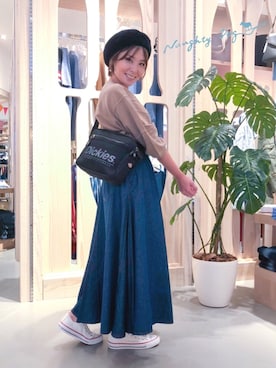 「ノーティードッグ」｜「アイテム（ハンチング/ベレー帽）」を使った、Naughty Dog KOYAさん（レディース・162cm）の秋コーディネート