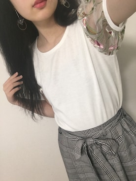 「ミカヅキモモコ（ミカヅキモモコ）のアイテム（アクセサリー）」を使った、みこさん（レディース・162cm）の秋コーディネート