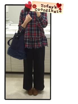 「刺繍」｜「アイテム（モカシン/デッキシューズ）」を使った、aiさん（レディース・155cm）の夏コーディネート