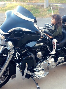 「Harley-Davidson（ハーレーダビッドソン）のアイテム」を使った、hina...taiyou  ➳♡゛さん（キッズ・80cm）の秋コーディネート