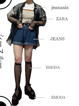 「jeans（ジーンズ）のアイテム」を使った、manamiさん（レディース・169cm）の夏コーディネート