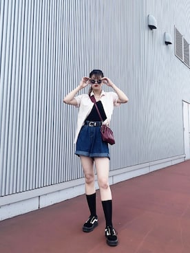 「jeans（ジーンズ）のアイテム」を使った、manamiさん（レディース・169cm）の夏コーディネート