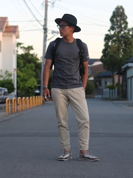 「ETHNOTEK（エスノテック）のアイテム」を使った、rettiyさん（メンズ・171cm）の春コーディネート