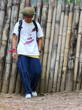 「ETHNOTEK（エスノテック）のアイテム」を使った、rettiyさん（メンズ・171cm）の夏コーディネート