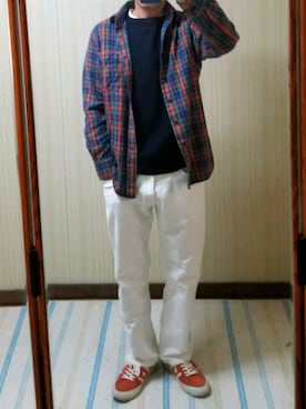 「HANES（ヘインズ）のアイテム（パンツ）」を使った、KT3さん（メンズ・170cm）の秋コーディネート