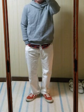 「HANES（ヘインズ）のアイテム（パンツ）」を使った、KT3さん（メンズ・170cm）の秋コーディネート