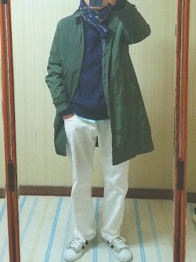 「アイテム（ステンカラーコート）」を使った、KT3さん（メンズ・170cm）の秋コーディネート