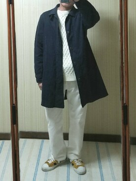「HANES（ヘインズ）のアイテム（パンツ）」を使った、KT3さん（メンズ・170cm）の冬コーディネート