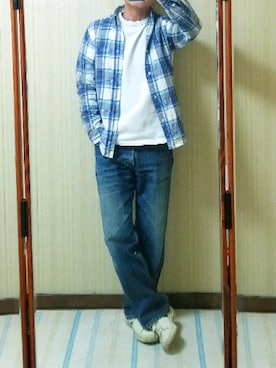 「ブルー x ホワイト」｜「アイテム（その他）」を使った、KT3さん（メンズ・170cm）の春コーディネート