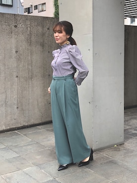 「くすみカラー」｜yuiさん（レディース・151cm）の秋コーディネート