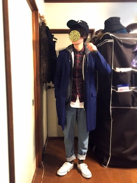 「And A（アンドエー）のアイテム（ジャケット/アウター）」を使った、すーけーさん（メンズ・163cm）の冬コーディネート
