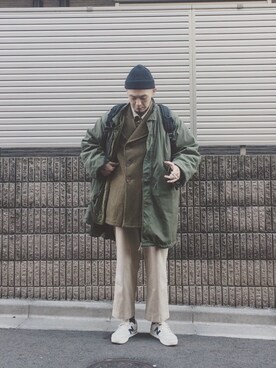 「軍物」｜「アイテム（その他アウター）」を使った、せいsanさん（メンズ・177cm）の秋コーディネート