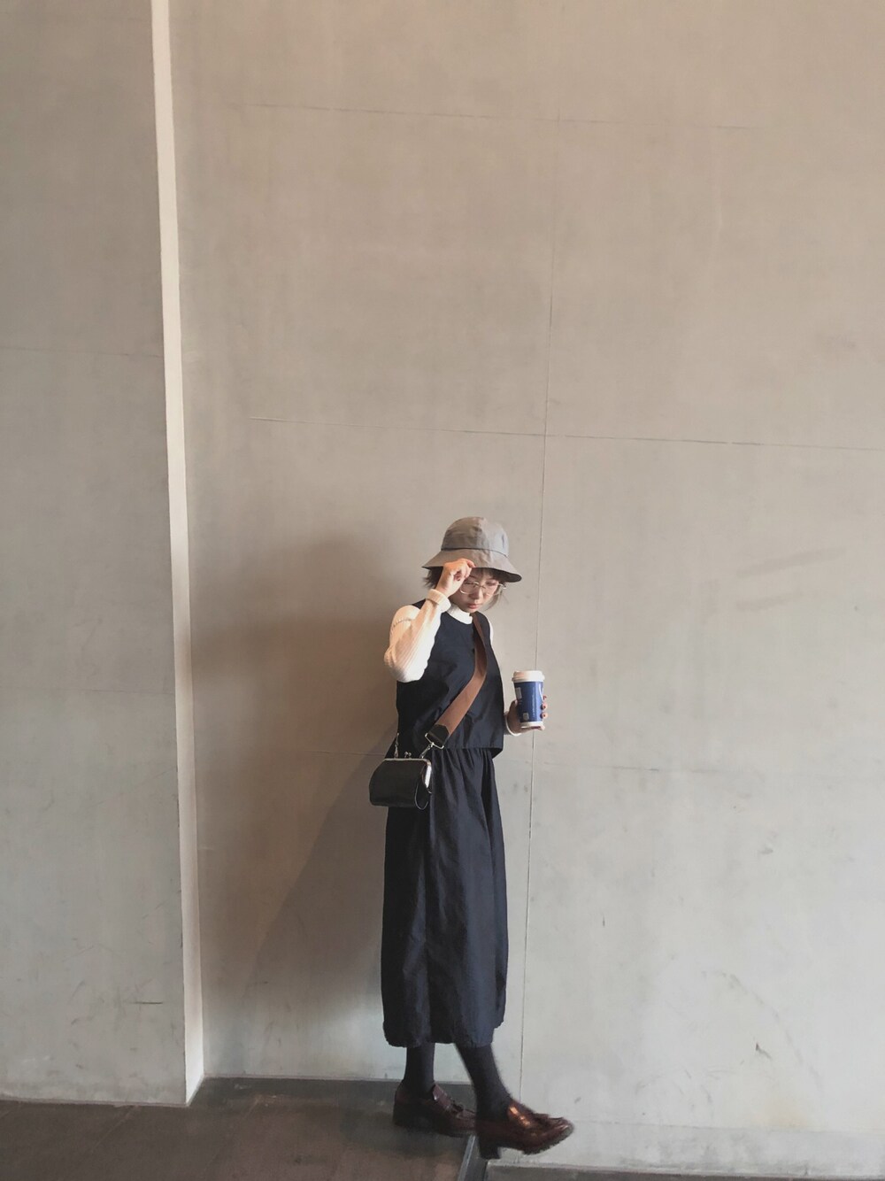 「Spick & Span(Spick & Span)、church's、COMME des GARCONS、initialfashion、今日のコーデ、冬コーデ、今日の服、ootd、outfitoftheday、FUDGE」｜「Spick & SpanのITALY WOOL ワイドリブモックネック◆（ニット/セーター、ホワイト系）」を使った、Rach 🌌さん（レディース・163cm）の秋コーディネートの1枚目の写真
