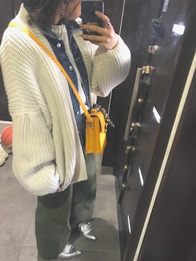 「UNIQLO（ユニクロ）のワッフルクルーネックT（5分袖）（Tシャツ/カットソー）」を使った、can5さん（レディース・157cm）の春コーディネート