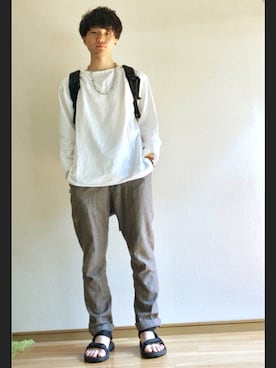 「Lui's（ルイス）のアイテム（アクセサリー）」を使った、えーたさん（メンズ・175cm）の春コーディネート
