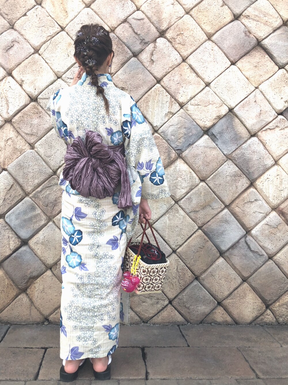 utatane/(W)浴衣3点セット 綿麻 水色の朝顔 utatane｜浴衣3点セット 綿麻 水色の朝顔 | Rakuten Fashion(楽天