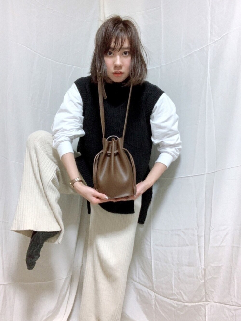 rokaさん（レディース・156cm）の冬コーディネートの1枚目の写真
