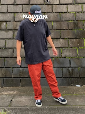 「VANS（バンズ）のVANS ヴァンズ OLD SKOOL オールドスクール VN-0D3HY28 BLACK（スニーカー、ブラック系）」を使った、waygawさん（メンズ・179cm）の夏コーディネート