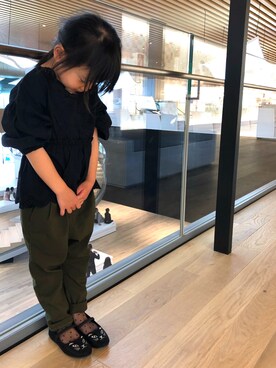 「平成最後のWEARISTAセンバツ」｜「アイテム（バレエシューズ）」を使った、®️i☺︎︎︎︎さん（キッズ・100cm）の春コーディネート