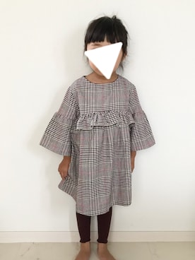 「キッスコーデ」｜「アイテム（ワンピース/ドレス）」を使った、youさん（キッズ・110cm）の秋コーディネート