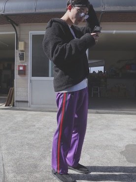 「EMMA CLOTHES（エマクローズ）のアイテム（その他アウター）」を使った、ヤマトさん（メンズ・180cm）の冬コーディネート