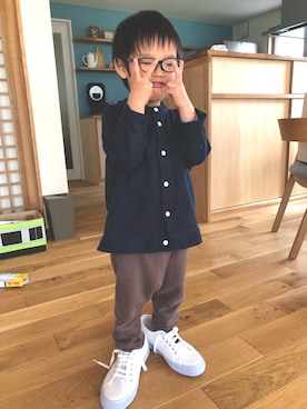 「SUPERGA（スペルガ）のアイテム」を使った、KOKIさん（キッズ・90cm）の春コーディネート